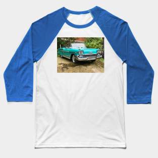 Drop top US turquoise 1950’s car Baseball T-Shirt